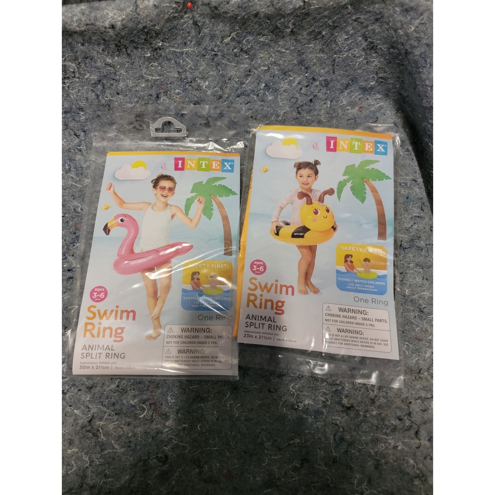 INTEX Blow-up  2 Animal Split Ring 2pc‎ Ages 3-6 years